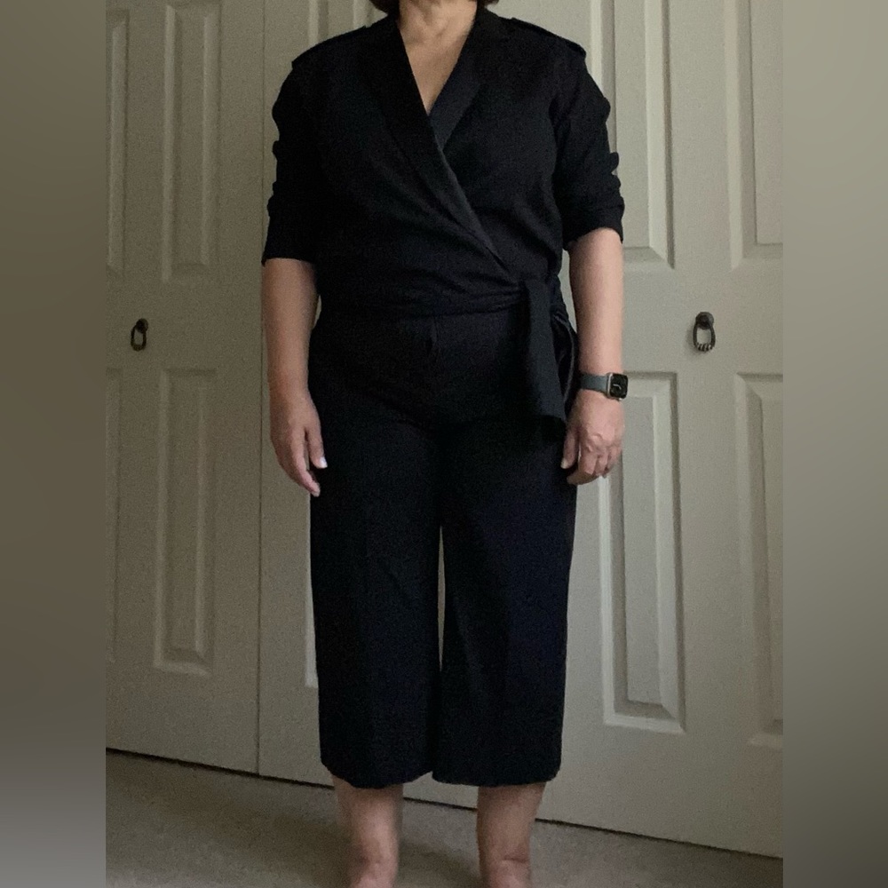 Max Mara black tuxedo jumpsuit